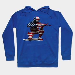 American Military Soldier and USA Flag by focusln Hoodie